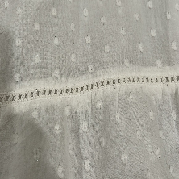 Wonderly Short Sleeve White Tiered Blouse/NWT/L - Picture 12 of 12